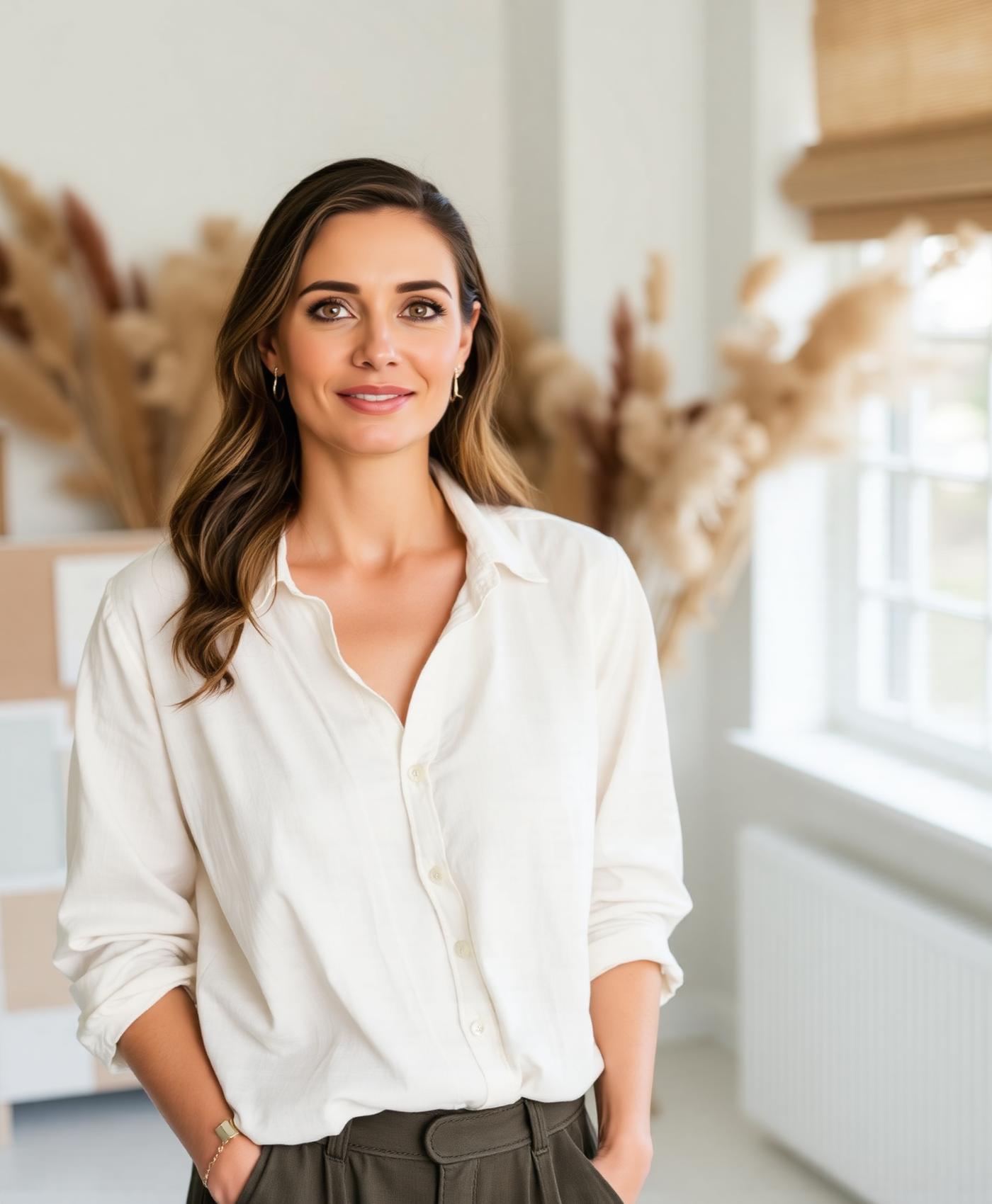 Portrait of the studio's founder in the design studio