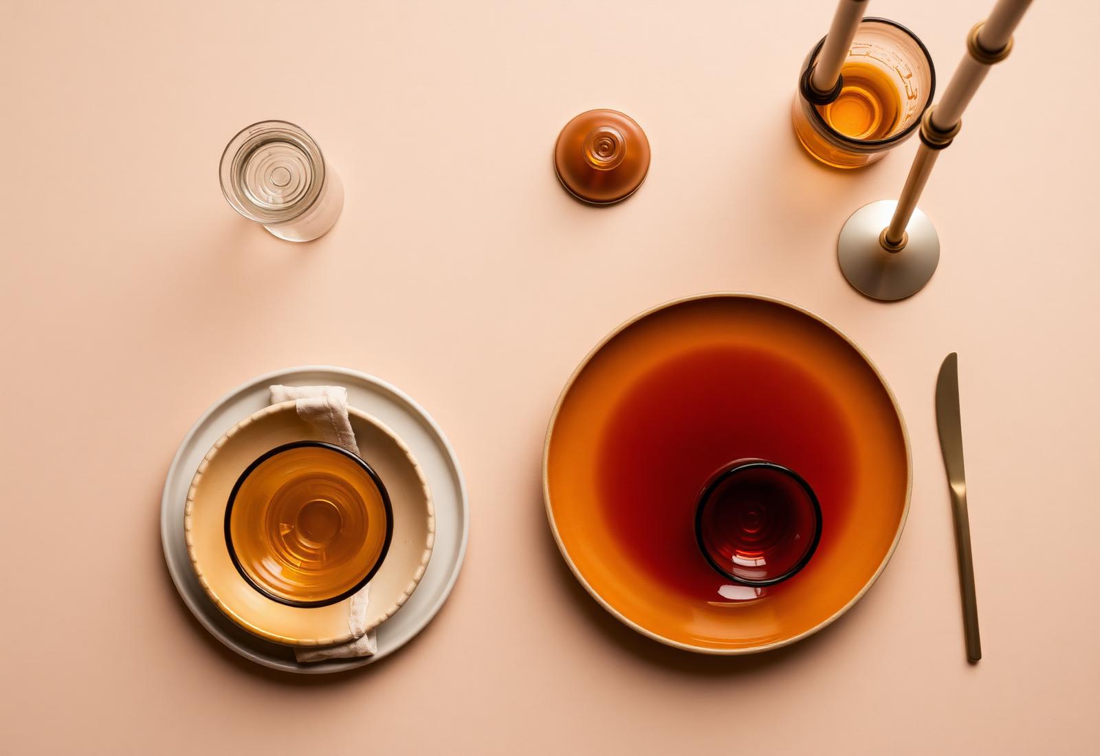 Editorial flat lay of luxury event rentals